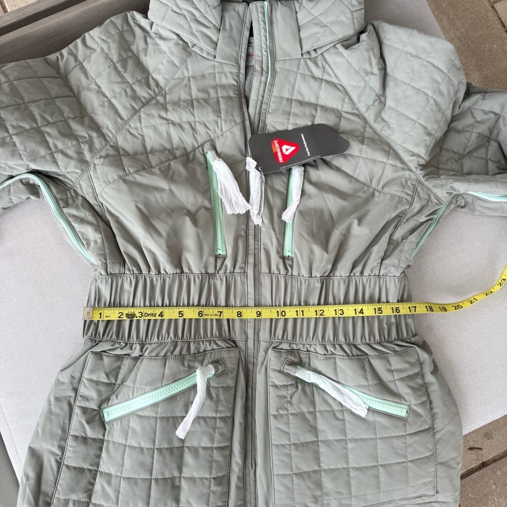 NWT Free People FP Movement All Prepped Ski Quilted Jacket Green Gray XL - Picture 9 of 14
